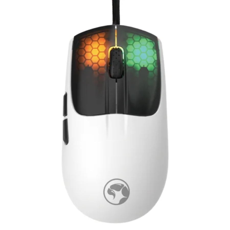 MOUSE GAMING ALAMBRICO MARVO / M727 / ULTRALIGERO / RGB / 6 BOTONES / BLANCO - Imagen 2