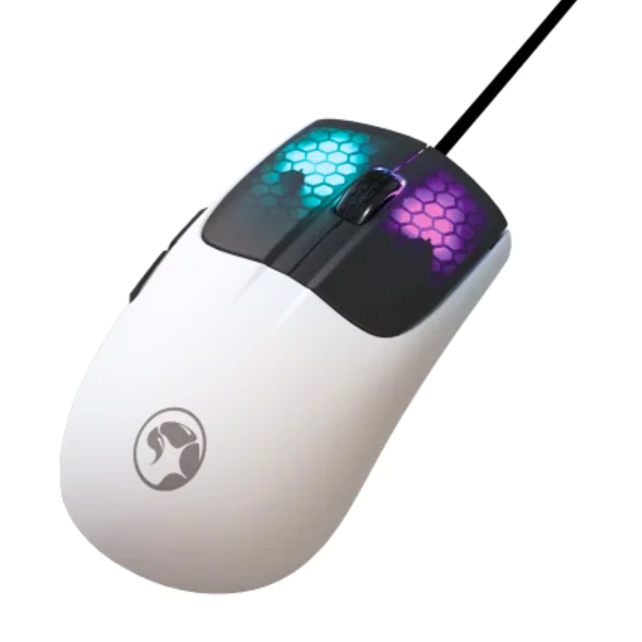 MOUSE GAMING ALAMBRICO MARVO / M727 / ULTRALIGERO / RGB / 6 BOTONES / BLANCO - Imagen 4