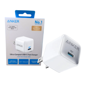 ADAPTADOR DE CARGA ANKER NANO PRO /20W USB-C /CARGA RAPIDA /WHITE