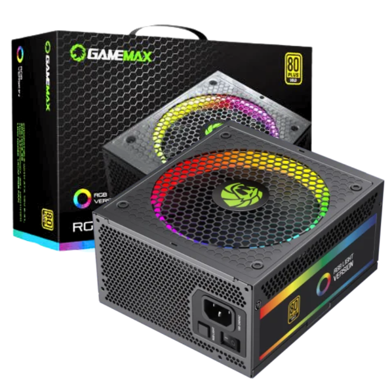 FUENTE DE PODER GAMEMAX RGB-1050 PRO 1050W FULL MODULAR CERTIFICADA 80 GOLD ARGB NEGRA PCIe 5.1 ATX 3.1