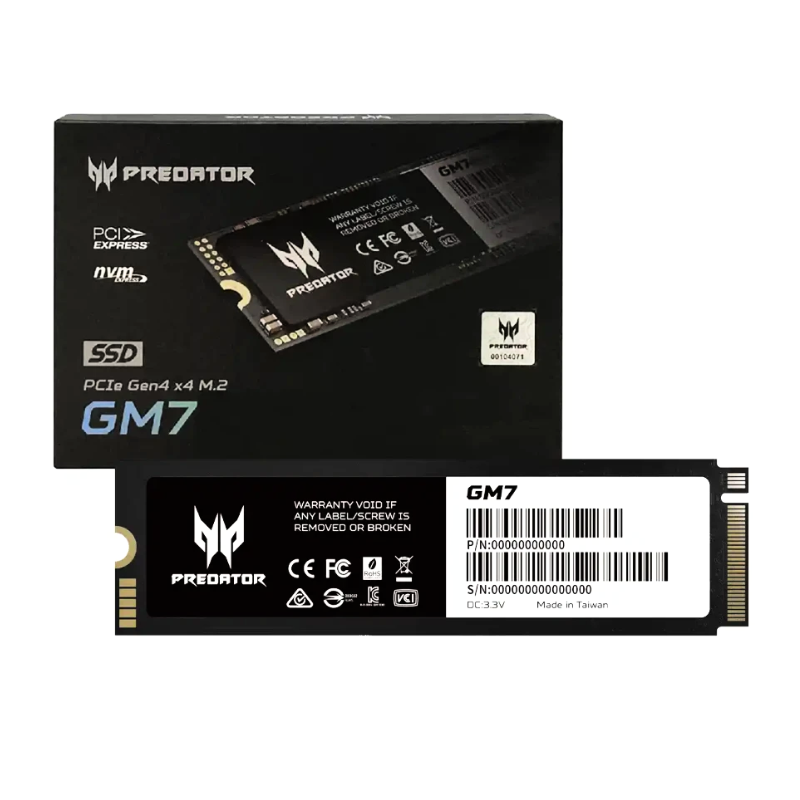 DISCO DURO SOLIDO SSD M.2 PREDATOR GM7 PCIe Gen. 4×4 1TB 7400 MBPS