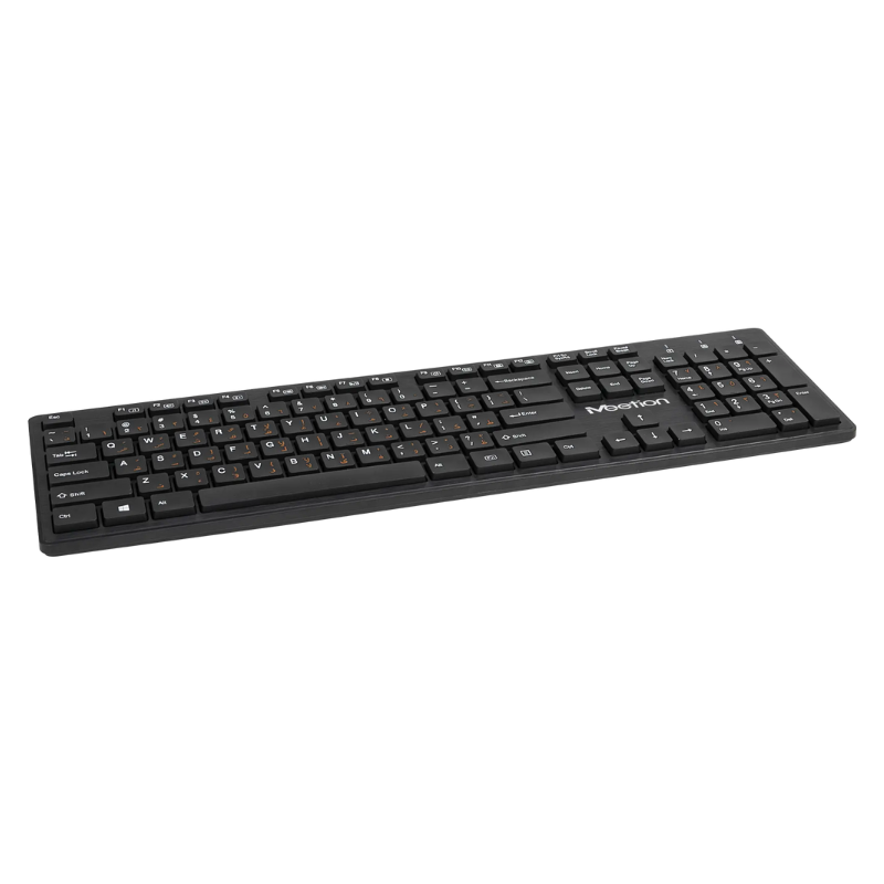 TECLADO MEETION WK841 WIRELESS ESPAÑOL BLACK / TECLAS CHOCOLATE - Imagen 3