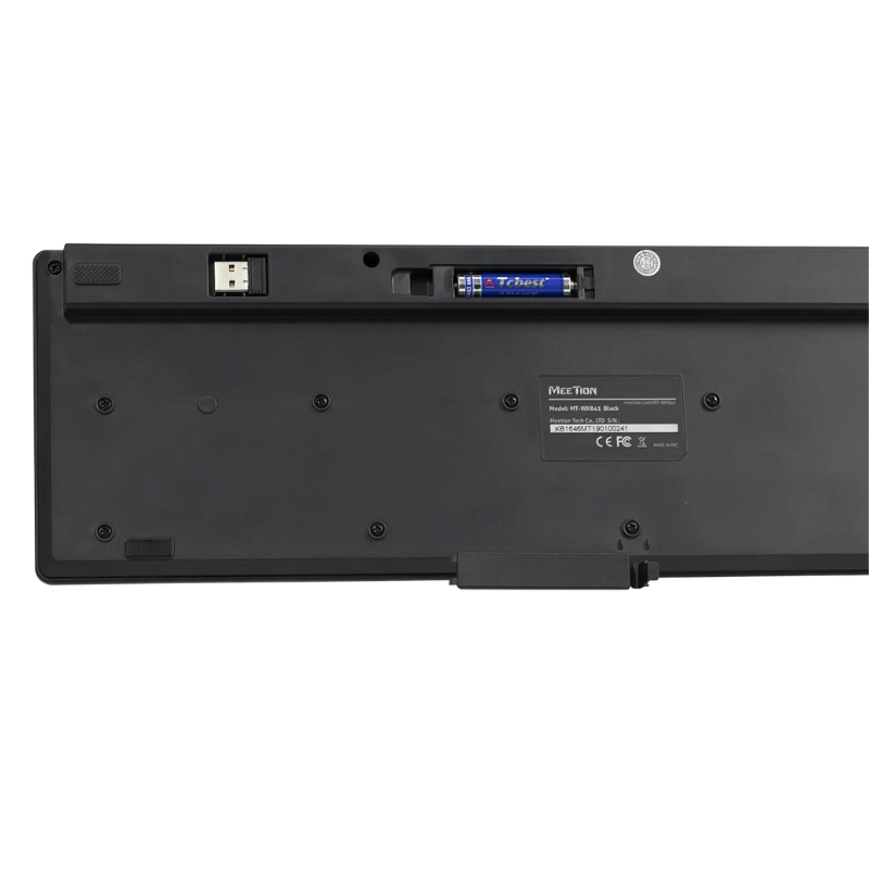 TECLADO MEETION WK841 WIRELESS ESPAÑOL BLACK / TECLAS CHOCOLATE - Imagen 4