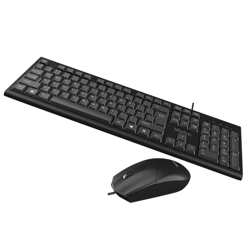 KIT TECLADO Y MOUSE MEETION C100 ALAMBRICO USB 1.5M BLACK - Imagen 3