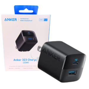ADAPTADOR DE CORRIENTE ANKER / 33W / 20W USB-C / 12W USB-A / 33W SINGLE PORT / BLACK