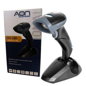 LECTOR CÓDIGO DE BARRAS AON HS-200 1D 2D ALAMBRICO /QR / 1.8M CON PEDESTAL