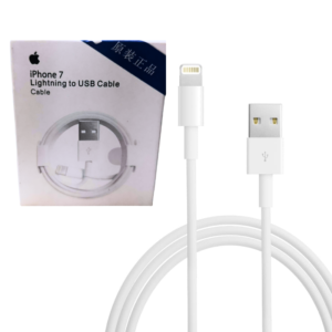 CABLE PARA IPHONE 7/ LIGHTNING a USB/ 1 M / COLOR BLANCO