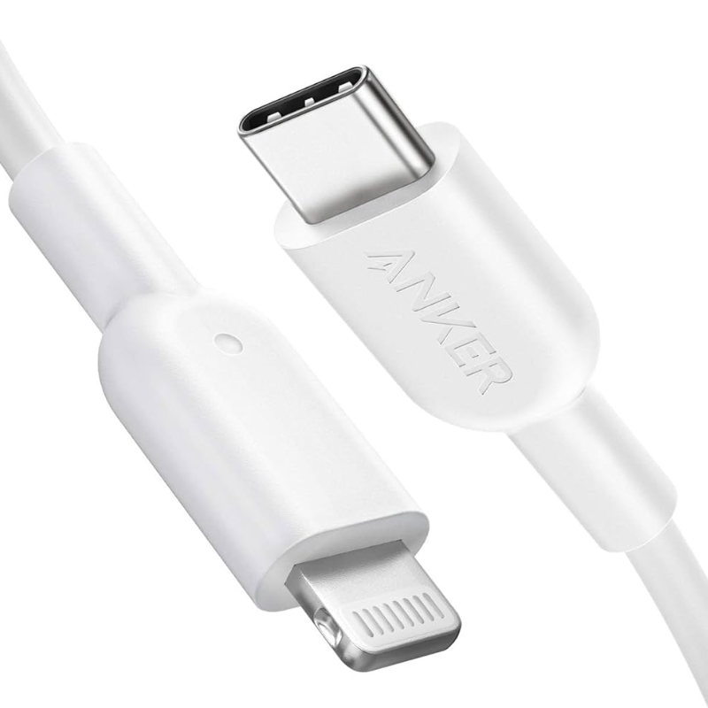 CABLE ANKER USB-C a LIGHTNING/ 6ft BRAIDED/COLOR BLANCO/ 1.8M - Imagen 4