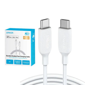 CABLE ANKER USB-C a LIGHTNING/ 6ft BRAIDED/COLOR BLANCO/ 1.8M