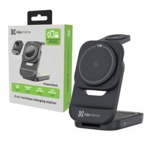 BASE DE CARGA INALAMBRICA KLIPXTREME/ KDC-150/ 3 EN 1/ MAGSAFE/ TELEFONO/ AIRPODS/ SMARTWATCH
