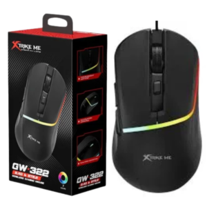 MOUSE ALAMBRICO GAMER XTRIKE ME GM-322 RGB 7200 DPI BLACK