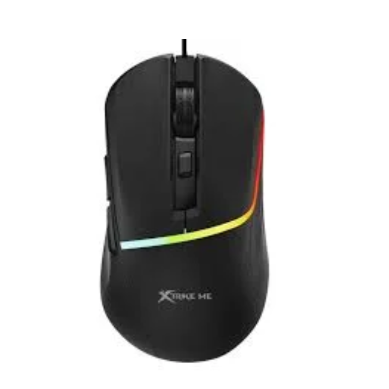 MOUSE ALAMBRICO GAMER XTRIKE ME GM-322 RGB 7200 DPI BLACK - Imagen 2