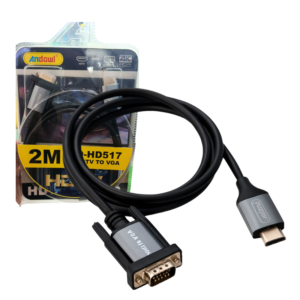 CABLE CONVERTIDOR DE HDMI – VGA ANDOWL/ 2 METROS/ 4K/ Q-HD517