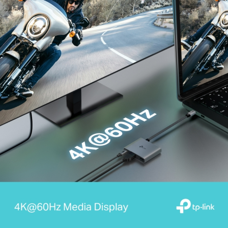 HUB TP-LINK USB-C/ 3 EN 1 / HDMI 4K@60Hz / USB-A 3.0- 5 Gbps / USB-C 100W / UH3020C - Imagen 5