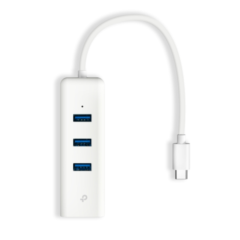 CONVERTIDOR USB-C A RJ45/ CON HUB DE 3 PUERTOS USB - 3.0 / TP-LINK UE330C / BLACK - Imagen 2