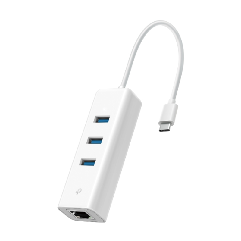 CONVERTIDOR USB-C A RJ45/ CON HUB DE 3 PUERTOS USB - 3.0 / TP-LINK UE330C / BLACK - Imagen 3